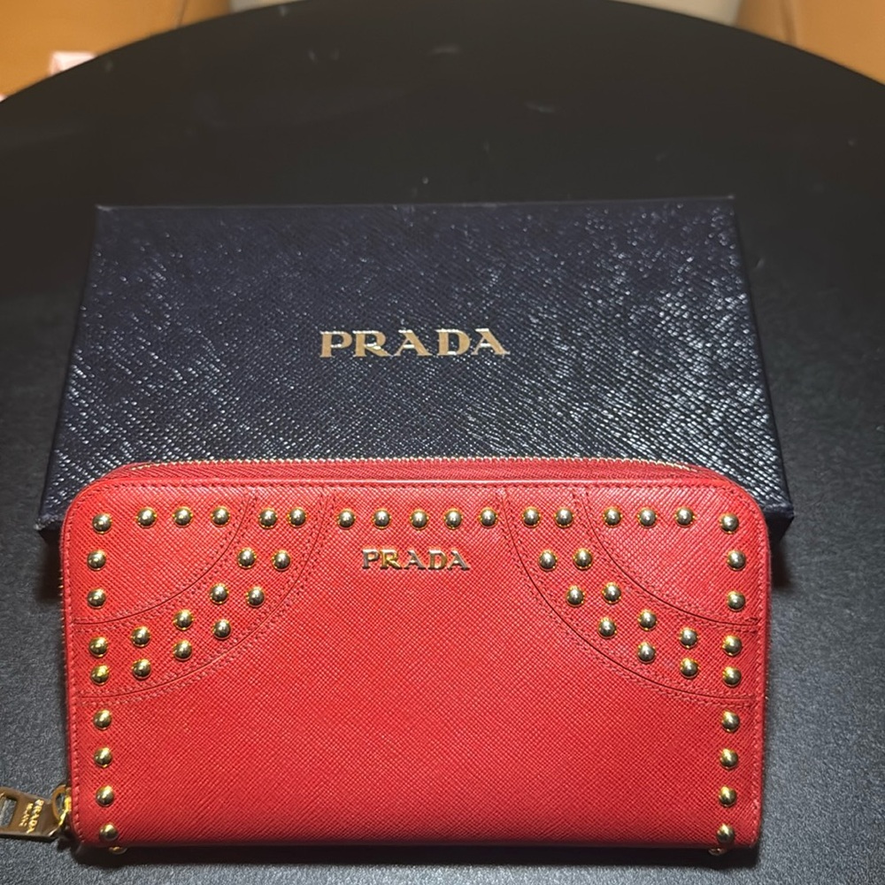 Red Prada Wallet W/Box